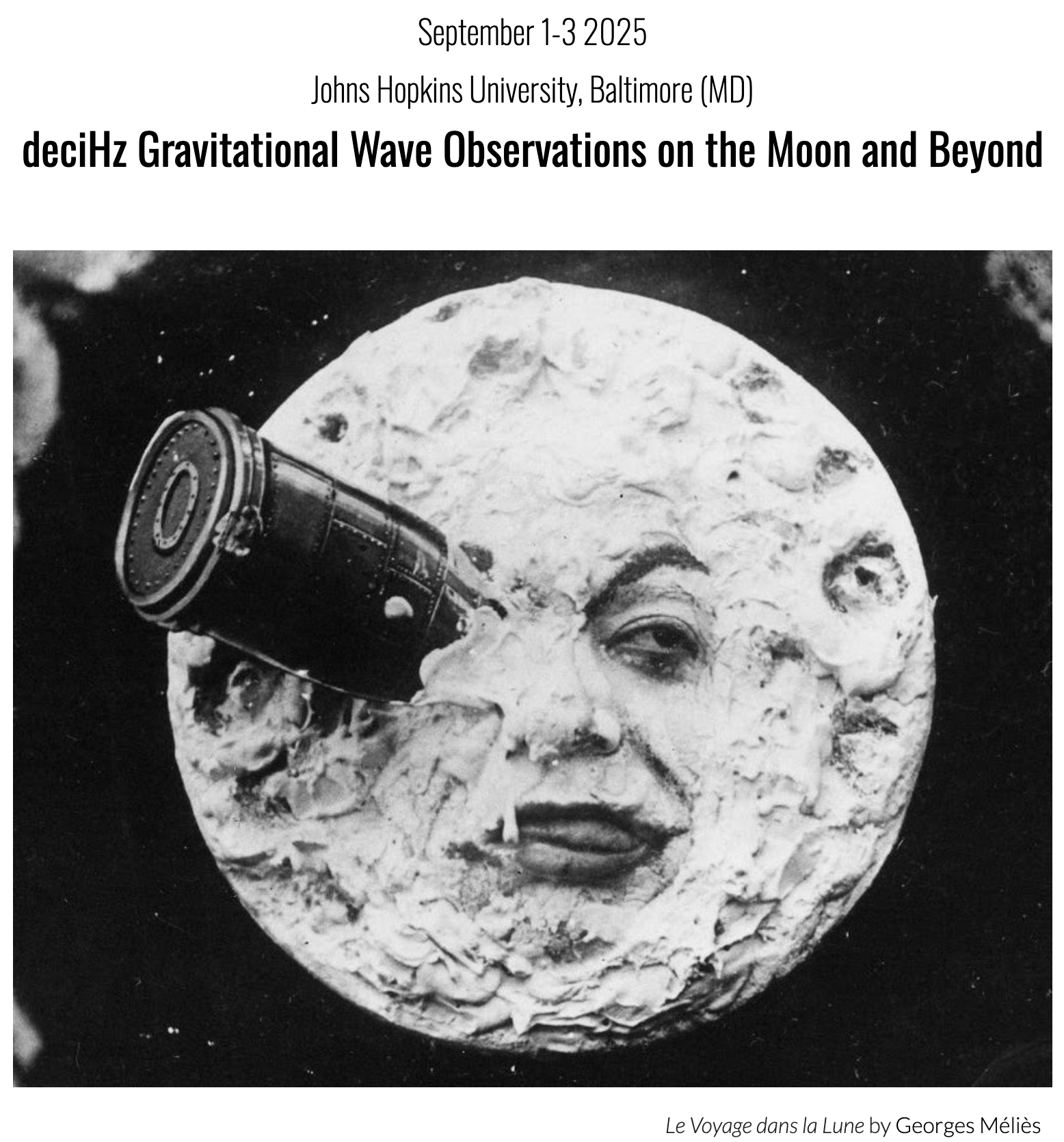 The workshop logo (a frame from the movie ``Le Voyage dans a Lune'' by George M\'eli\`es). See \cite{deciHz} for more information.